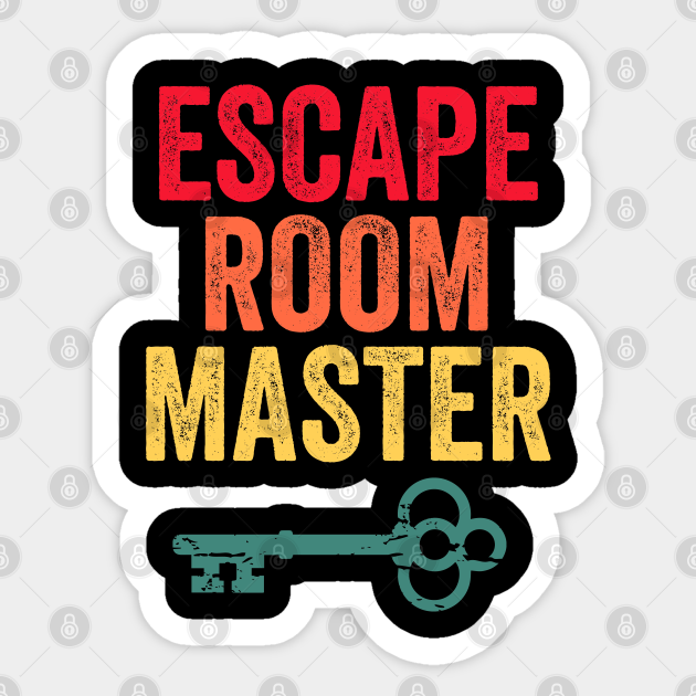 Retro Escape Room Master Vintage Escape Room Squad Retro Sticker
